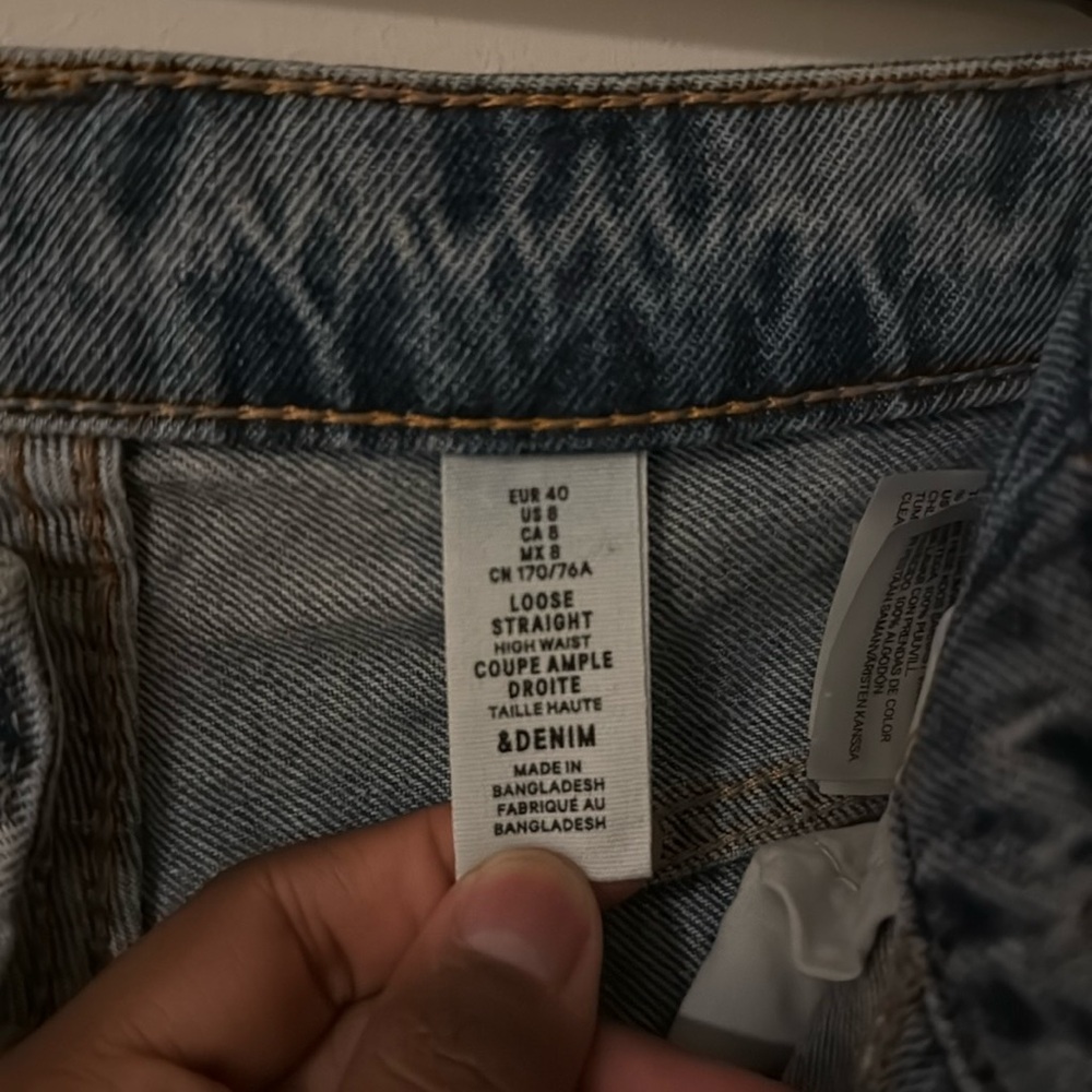 Loose Straight High Waist Denim Jeans